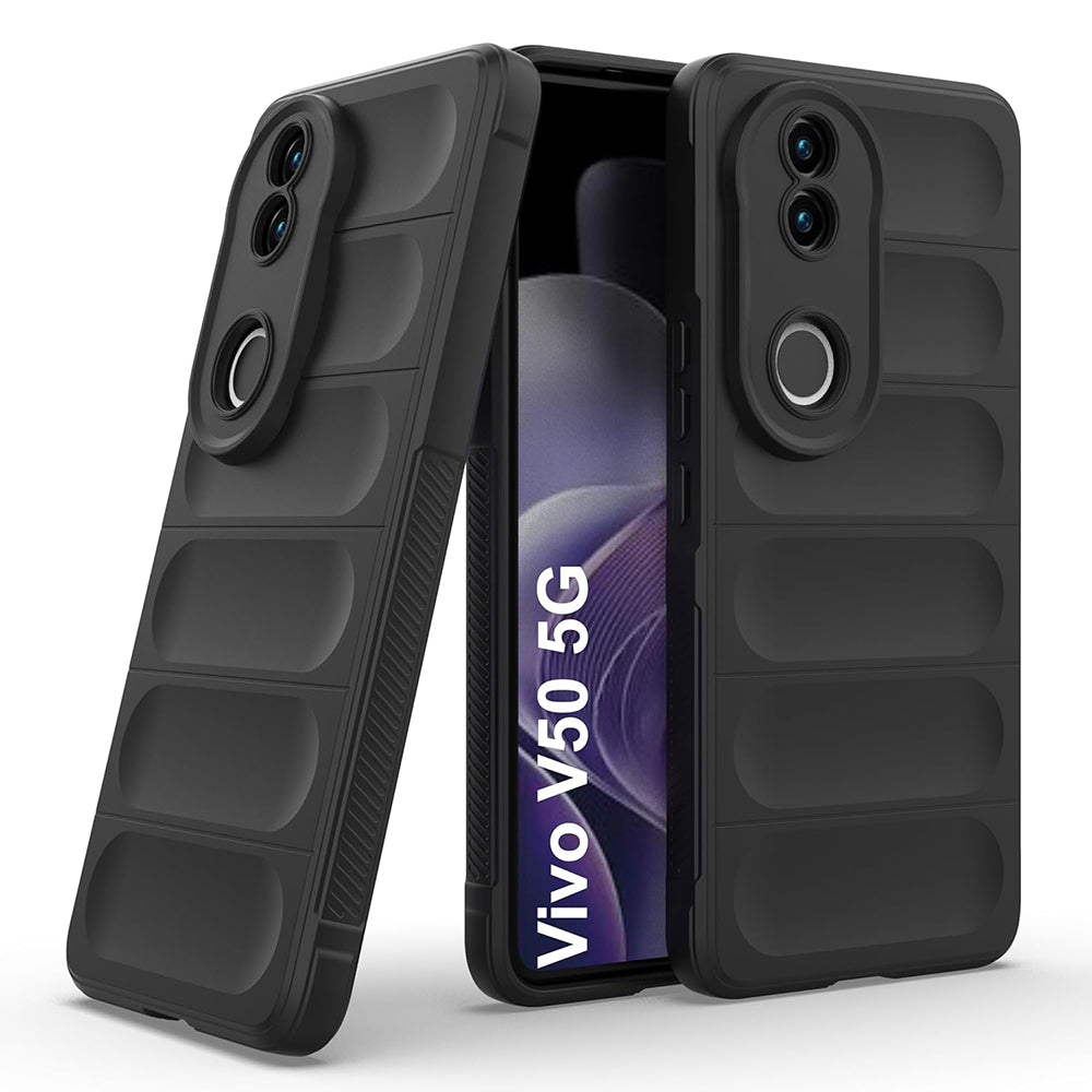 Custodia GOGME In Pelle Per VIVO V50 5G – Cover Portafoglio Con 3 Slot Carte E Supporto Regolabile (Rosso) - 3