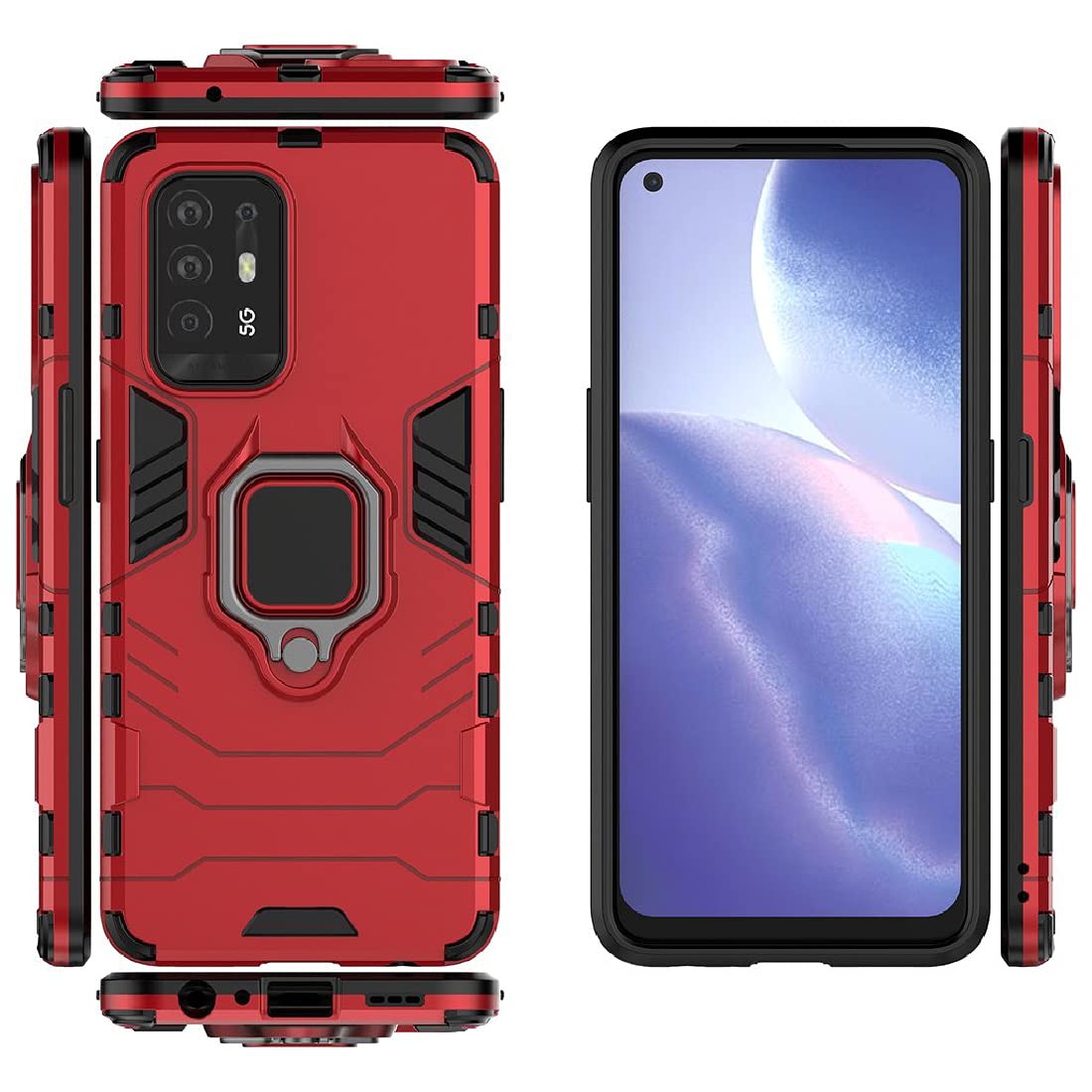 Hybrid Rugged Armor Kickstand Case for Oppo A94 5G