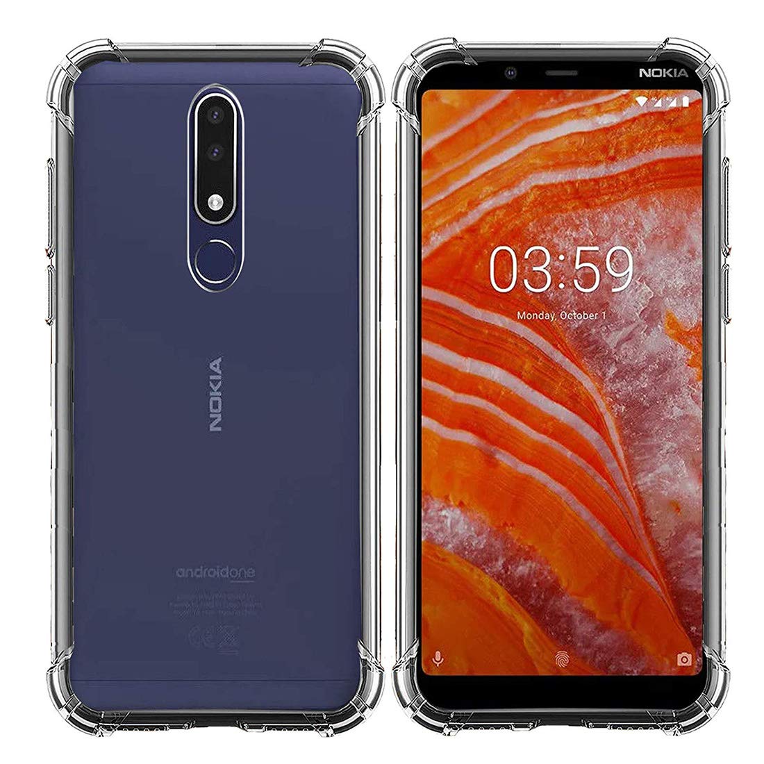 Hybrid Clear Case for Nokia 3.1 Plus