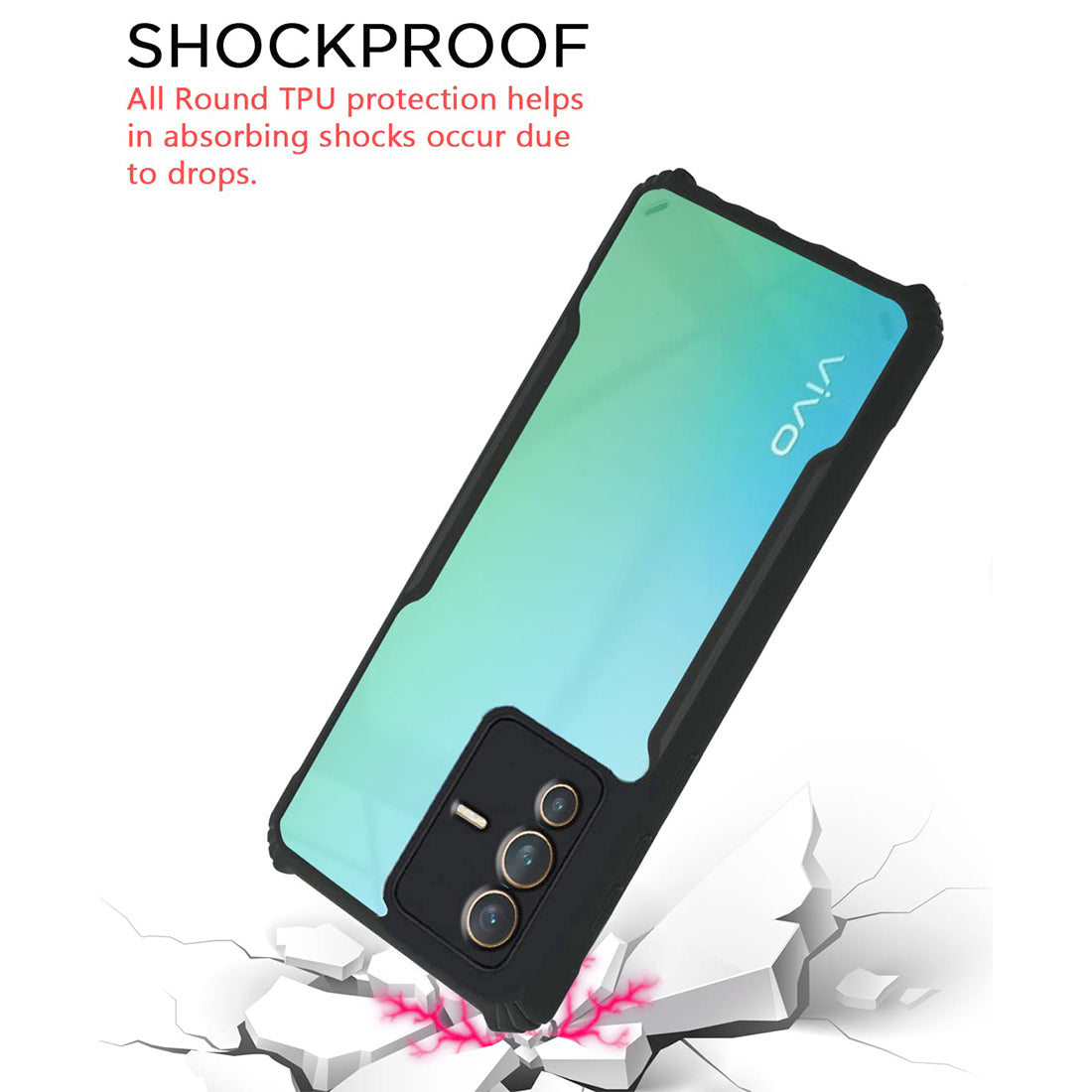 Shockproof Hybrid Cover for Vivo V23 Pro 5G