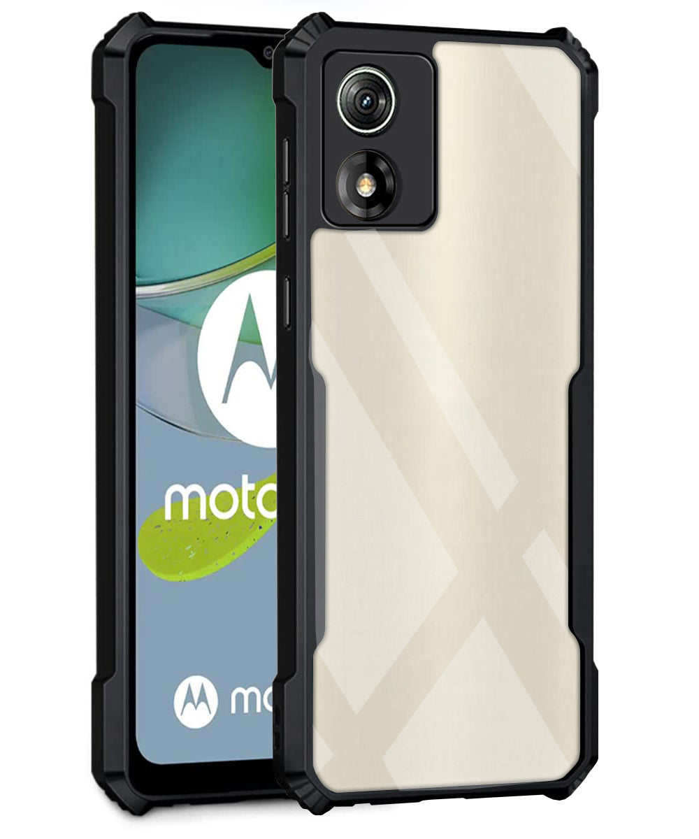 Buy Casotec Shockproof Crystal Clear Back Case Cover for Motorola Moto G54  5G, 360 Degree Protection TPU+PC, Air Cushion Design