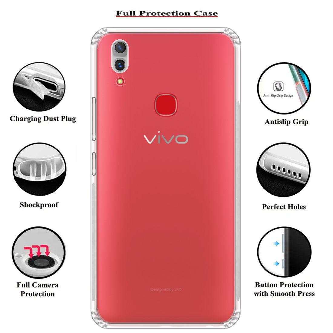 Anti Dust Plug Back Case Cover for Vivo Y85 4G