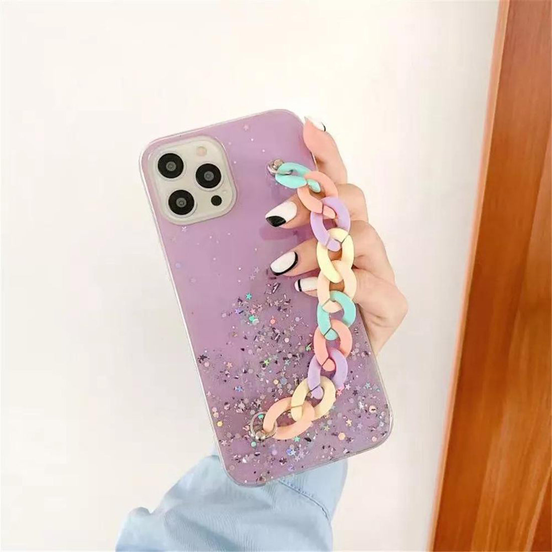 Glitter Case with Chain Holder for Apple iPhone 13 Pro Max