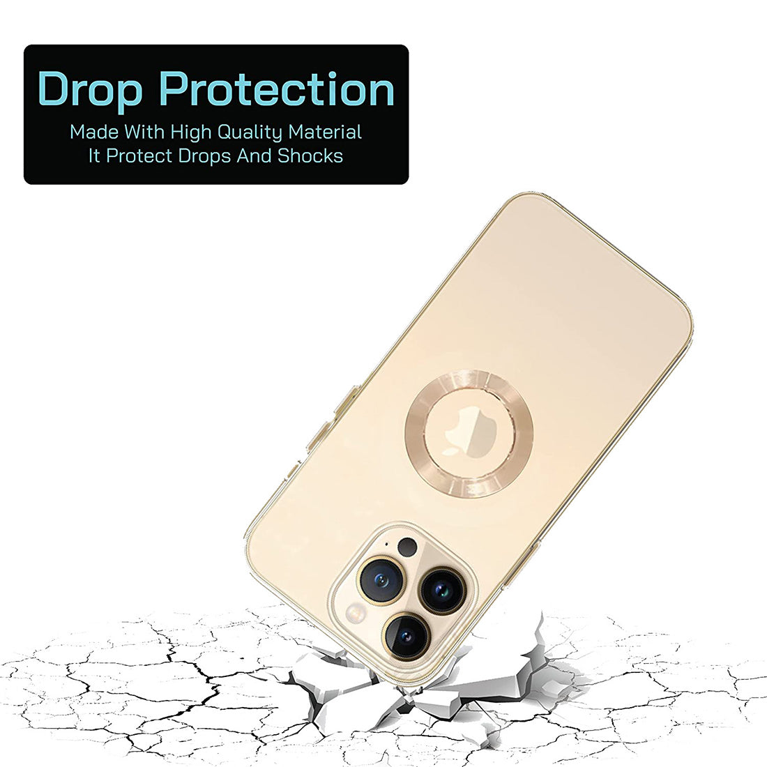 Electroplated Logo View Back Cover for Apple iPhone 12 Pro