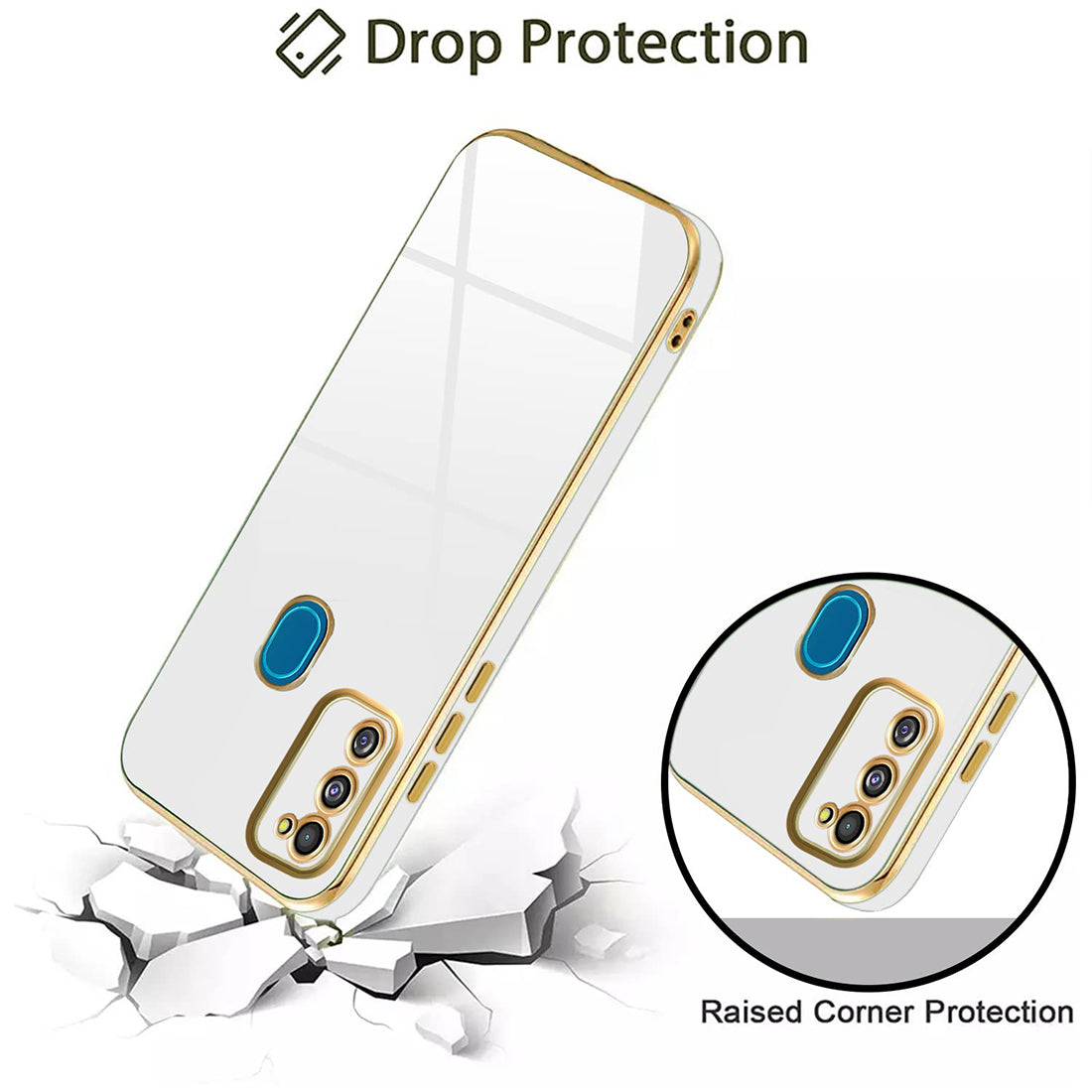 Electroplating TPU Cover for Samsung Galaxy M21 / M30s / M21 2021 Edition