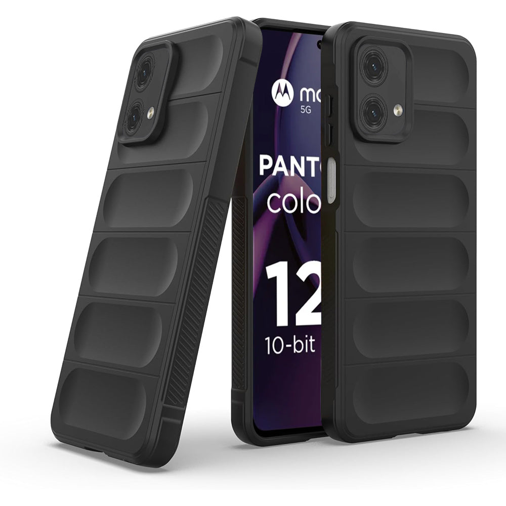 For Motorola Moto G84 5G Case, Slim Silicone Gel Phone Cover Matte Black