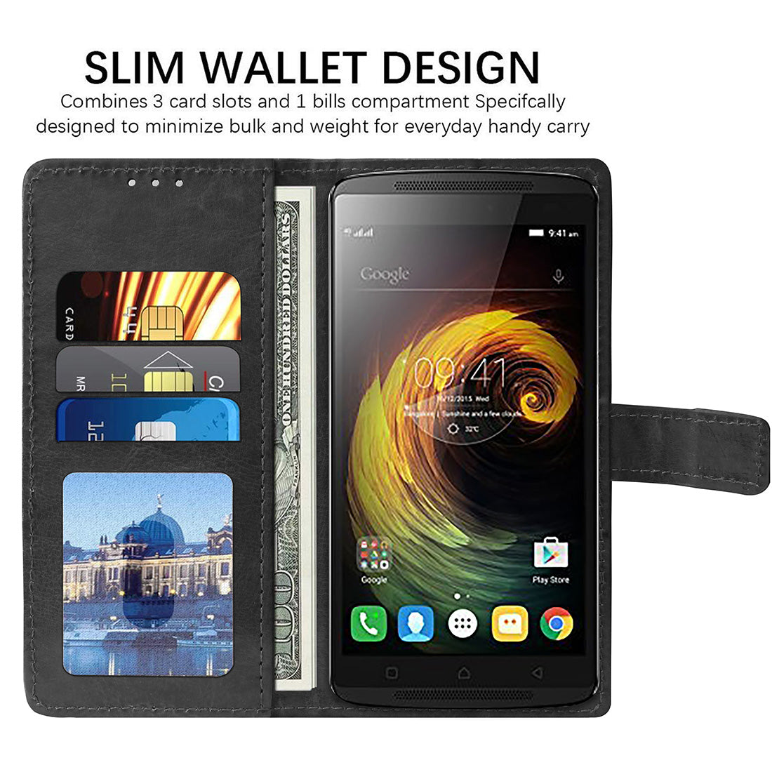 Premium Wallet Flip Cover for Lenovo K4 Note