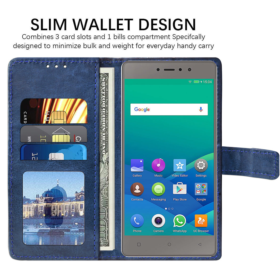 Premium Wallet Flip Cover for Gionee S6s 4G