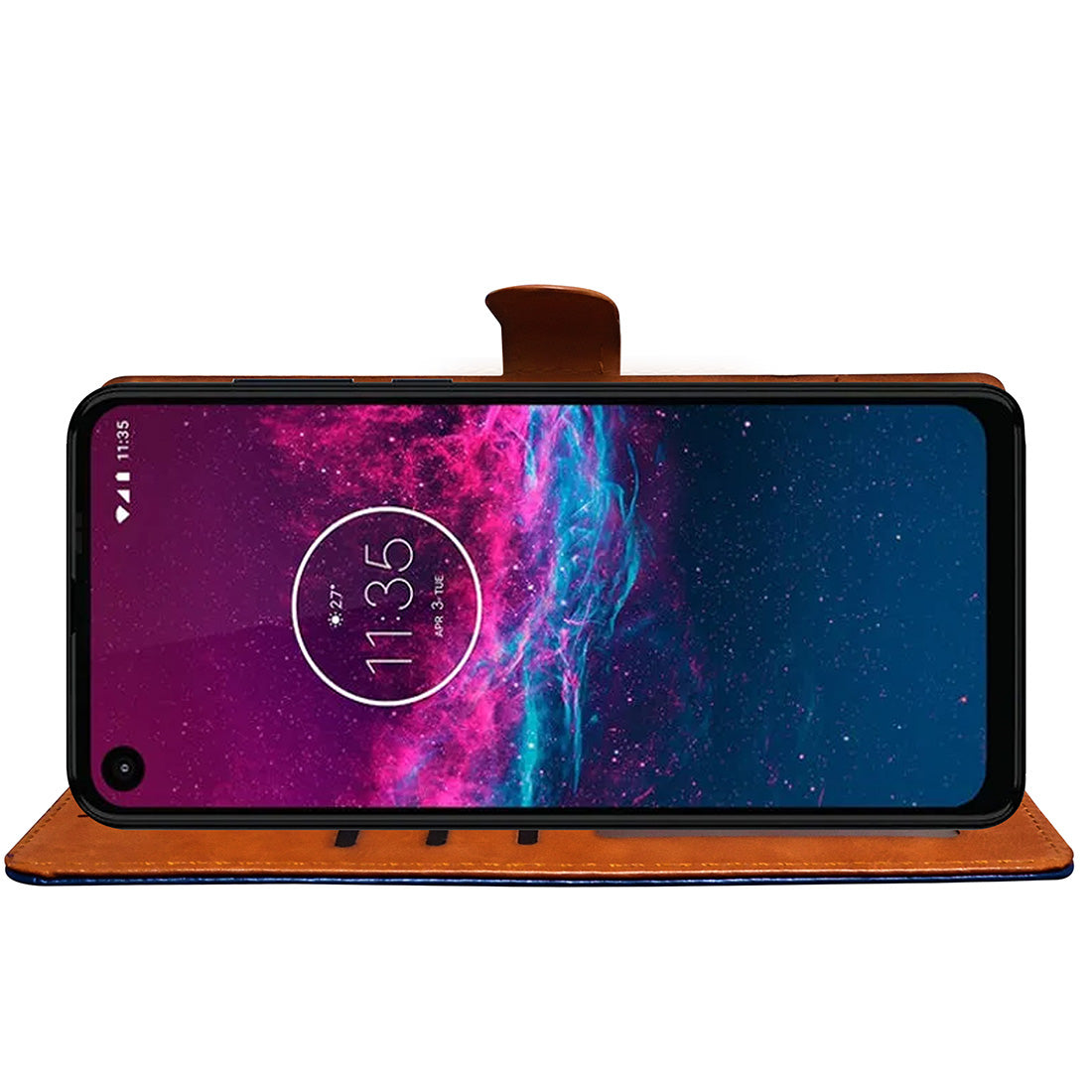 Premium Wallet Flip Cover for Motorola One Action