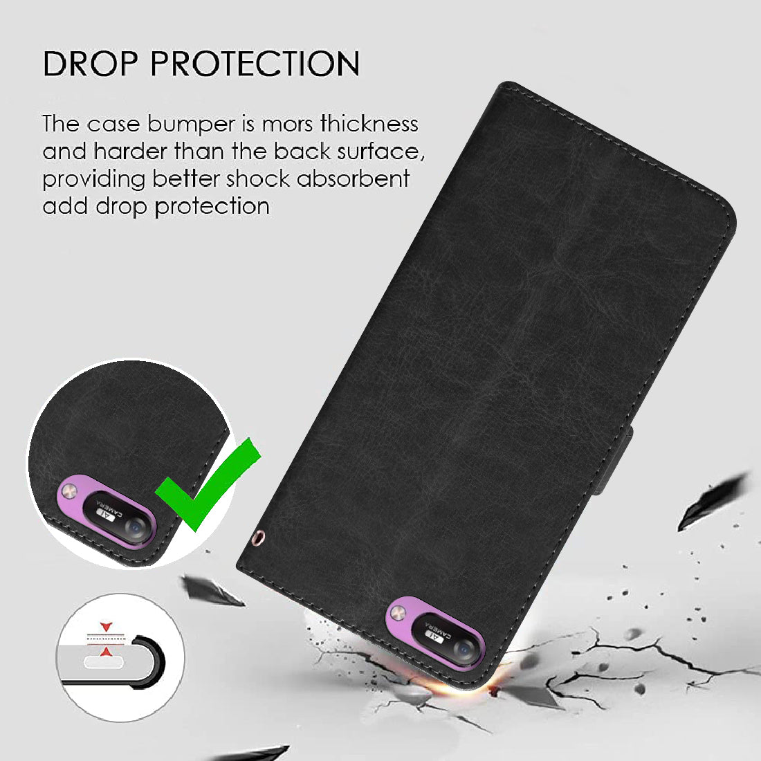 Premium Wallet Flip Cover for Itel A25 4G