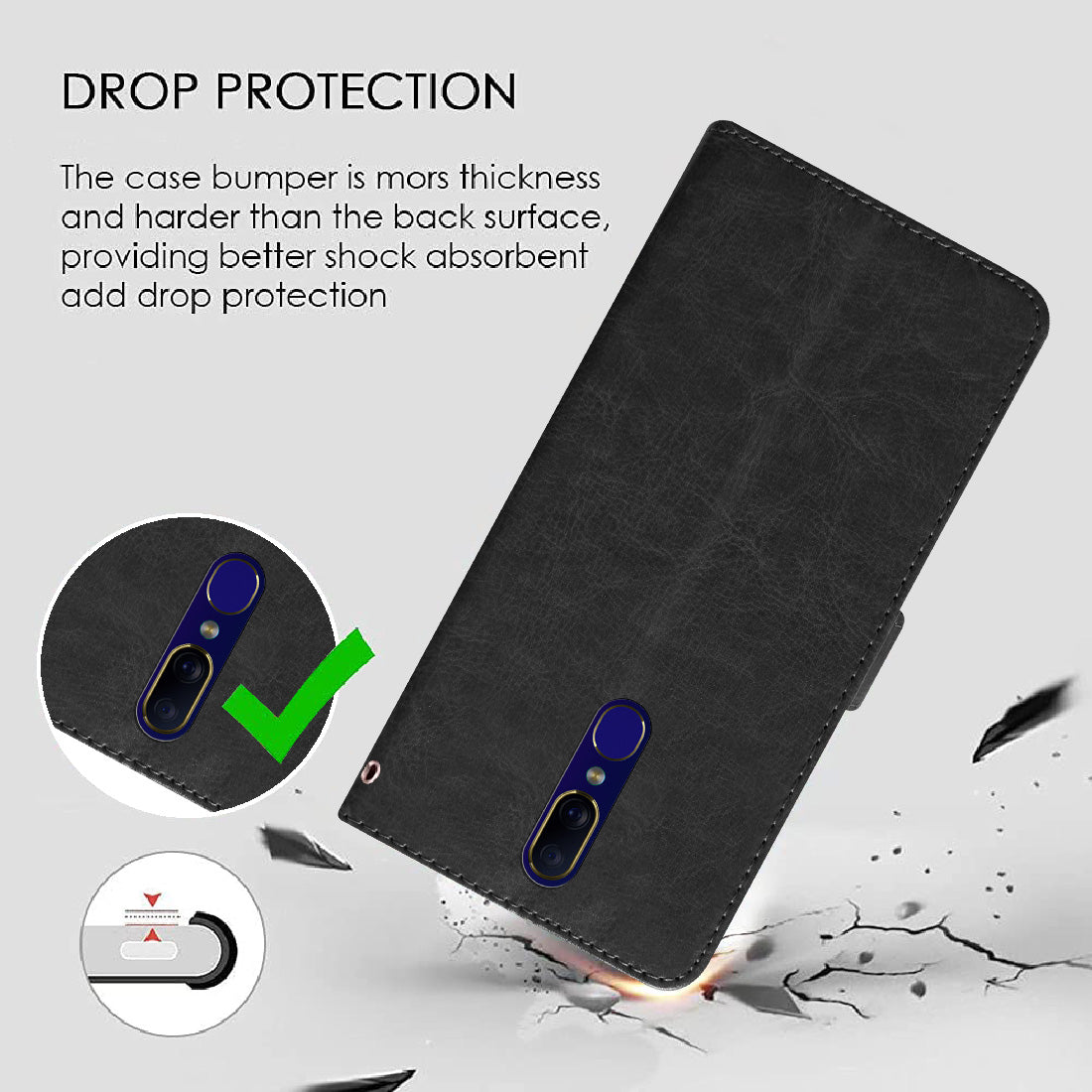Premium Wallet Flip Cover for Oppo F11