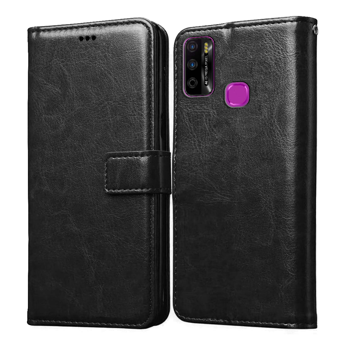 Casotec Premium Leather Kickstand Wallet Flip Case Cover with