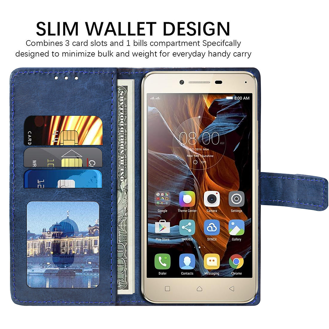 Premium Wallet Flip Cover for Lenovo Vibe K5 Plus 4G