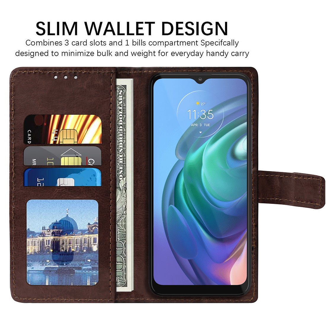 Premium Wallet Flip Cover for Motorola Moto G10