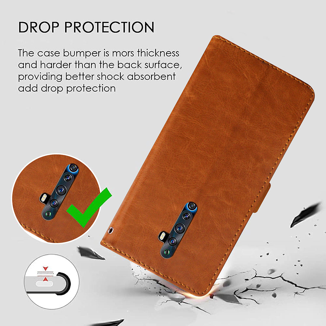 Premium Wallet Flip Cover for Oppo Reno 2Z