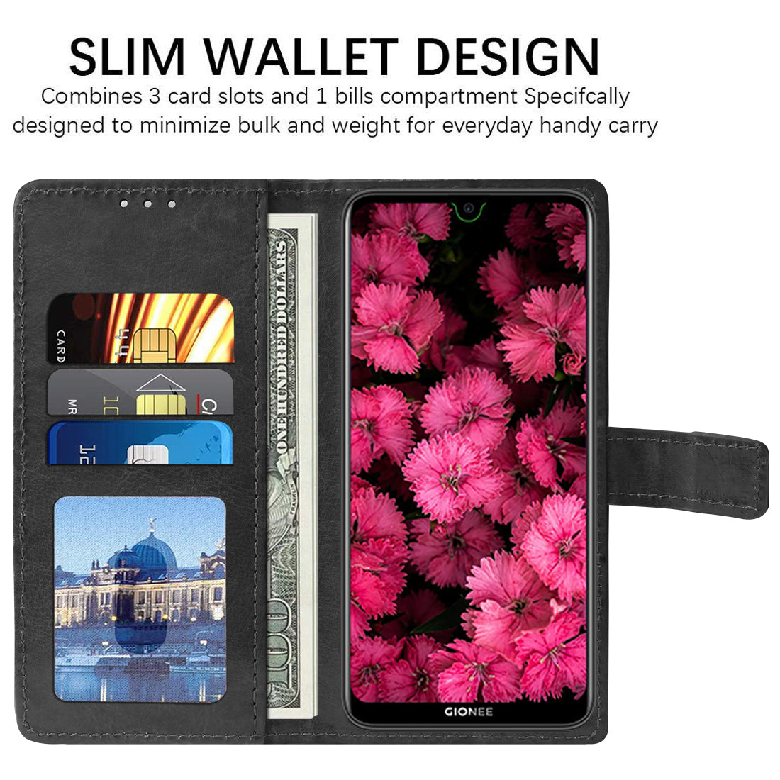 Premium Wallet Flip Cover for Gionee F9 Plus