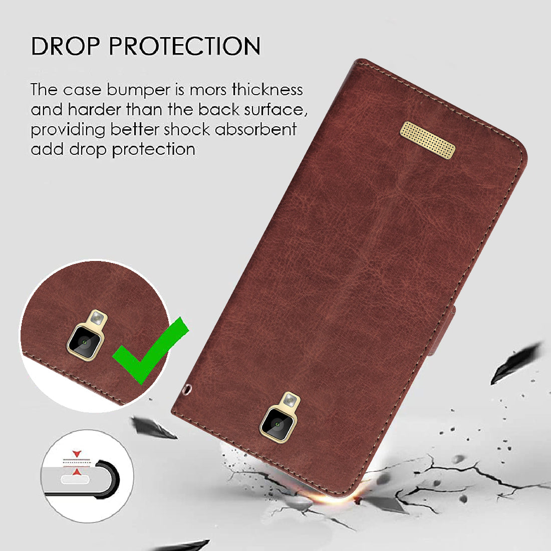 Premium Wallet Flip Cover for Gionee P7 Max