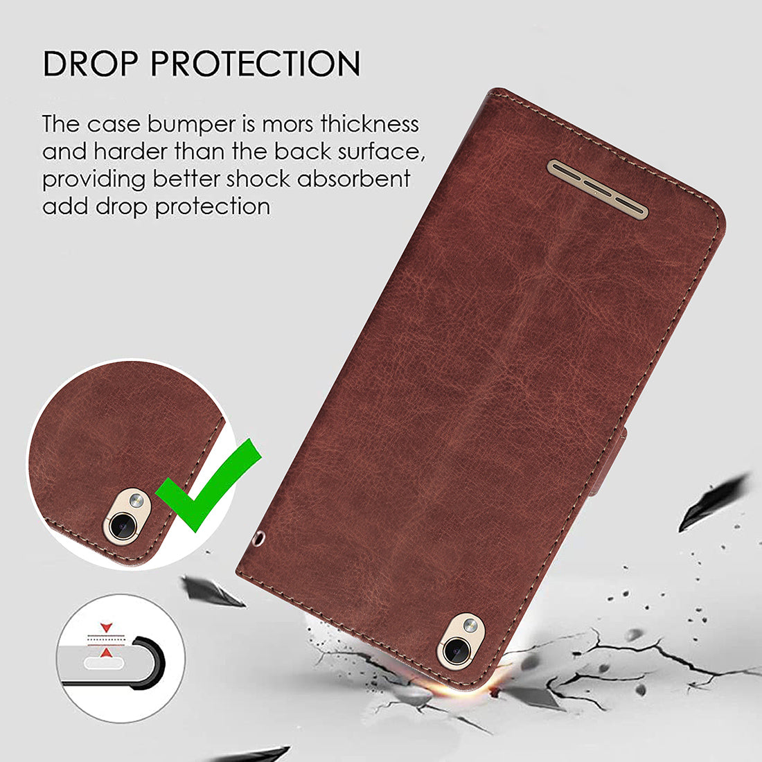 Premium Wallet Flip Cover for Lava Z60