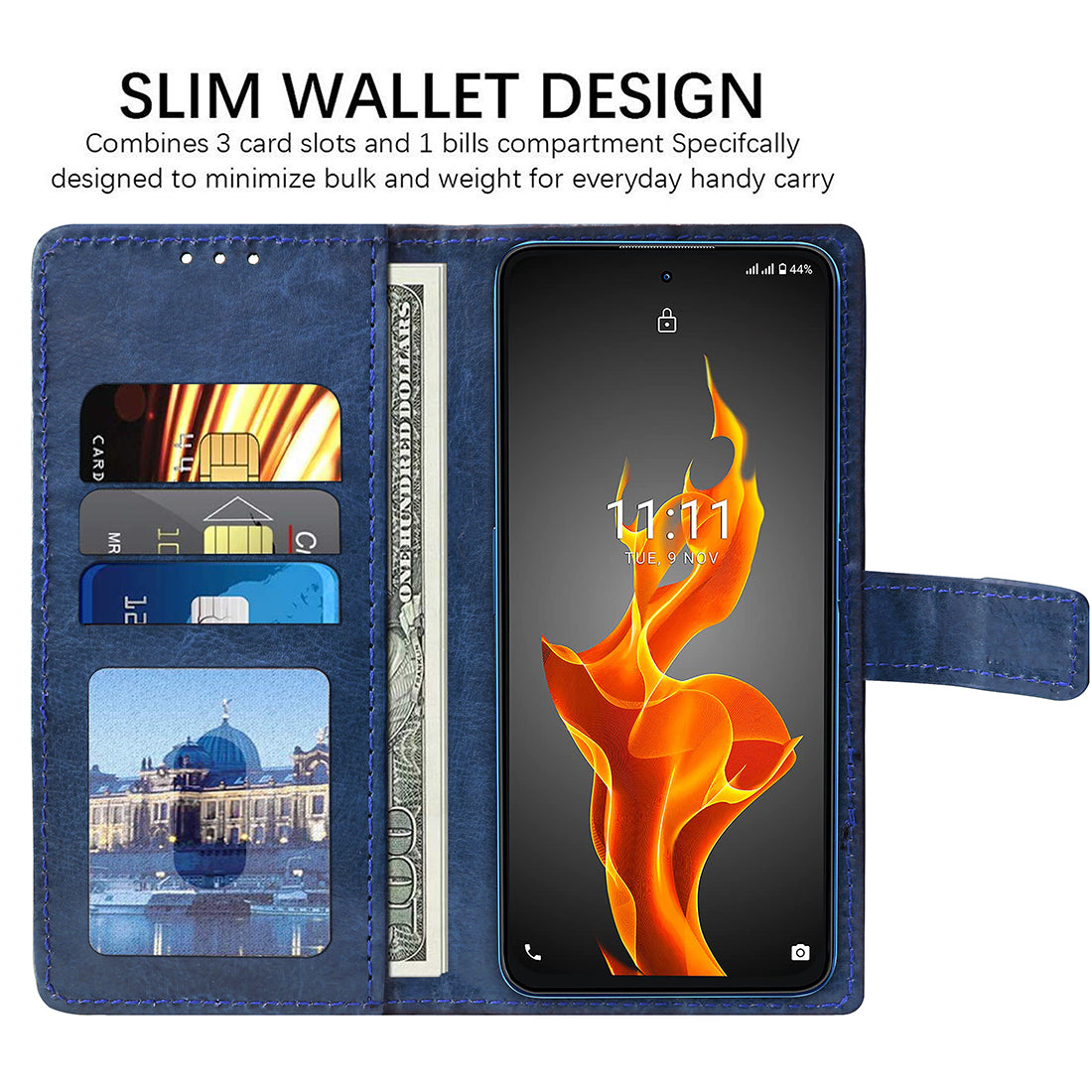 Premium Wallet Flip Cover for Lava Agni 5G