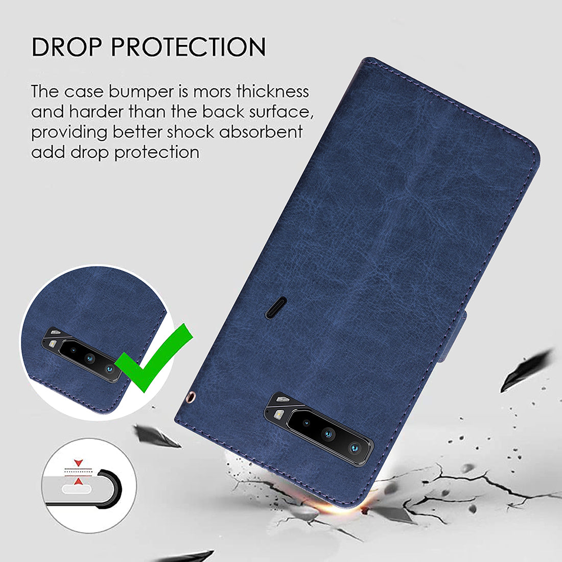 Premium Wallet Flip Cover for Asus ROG Phone 3