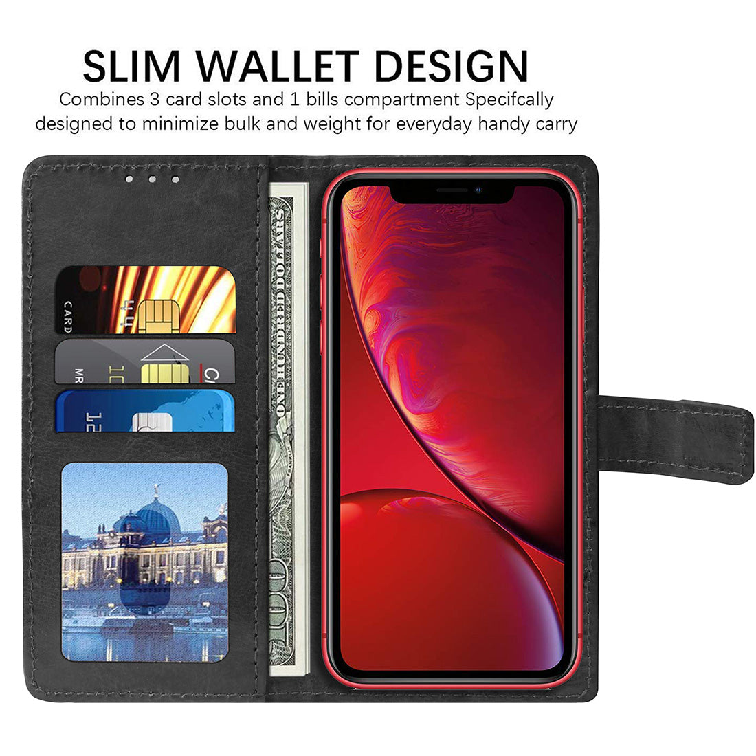 Premium Wallet Flip Cover for Apple iPhone XR