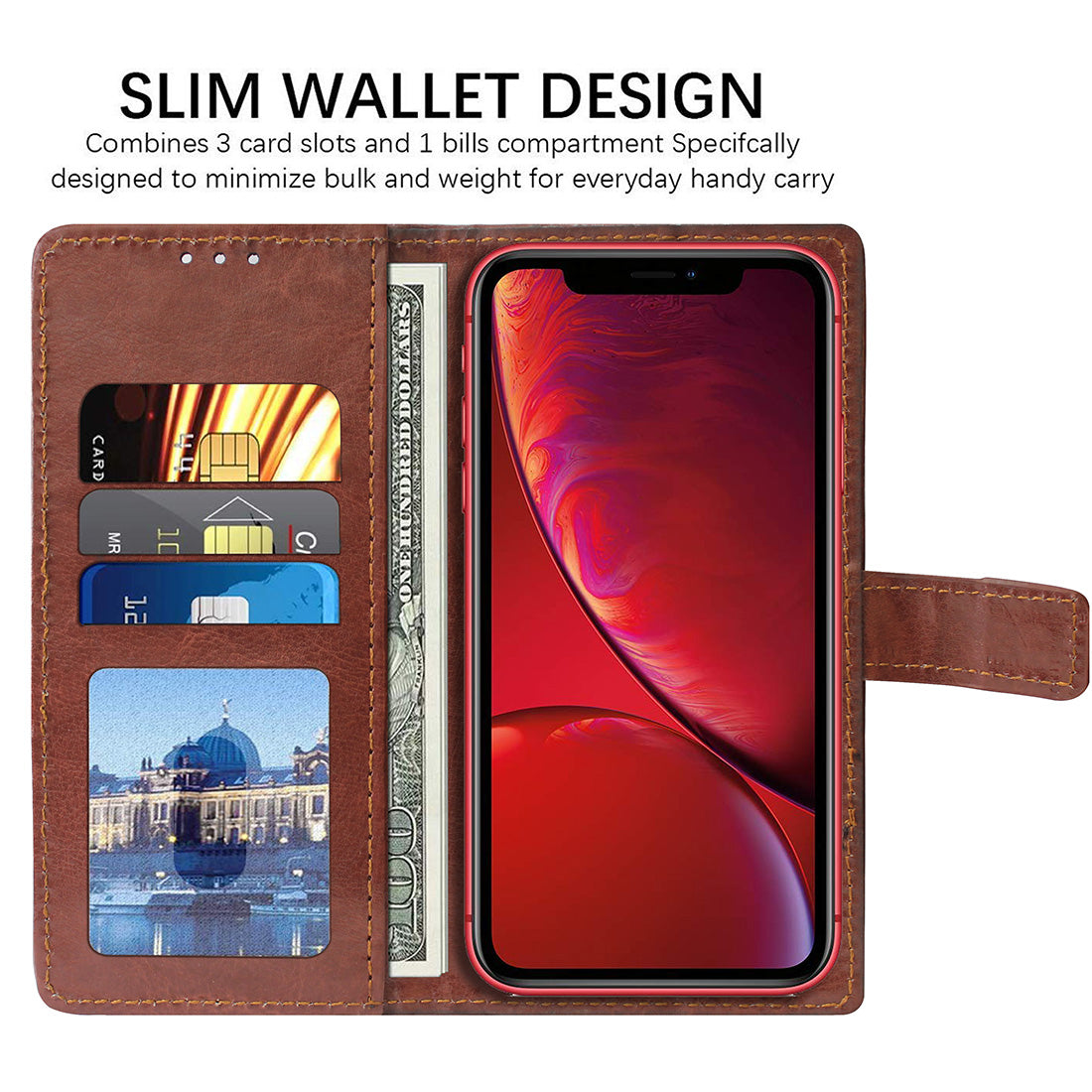 Premium Wallet Flip Cover for Apple iPhone XR