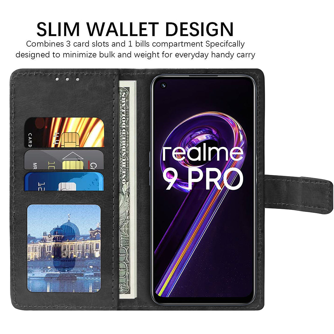 Premium Wallet Flip Cover for Realme 9 Pro 5G