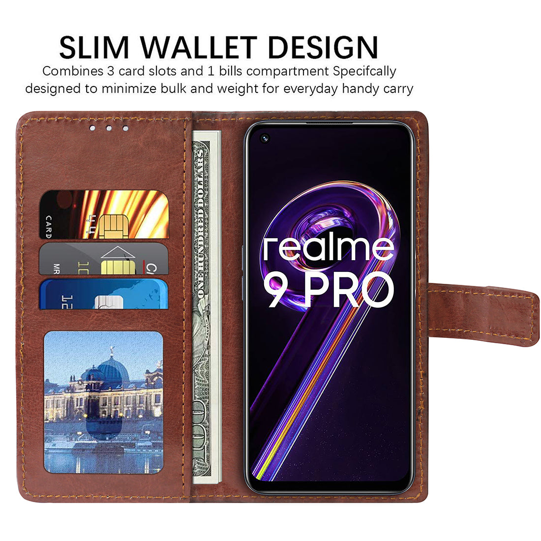 Premium Wallet Flip Cover for Realme 9 Pro 5G