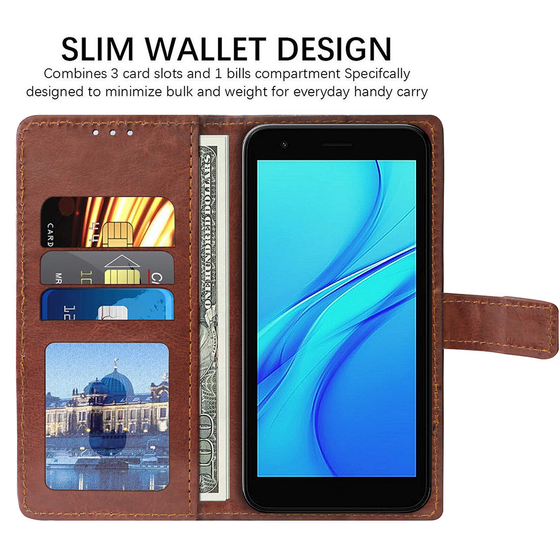 Premium Wallet Flip Cover for Itel A27