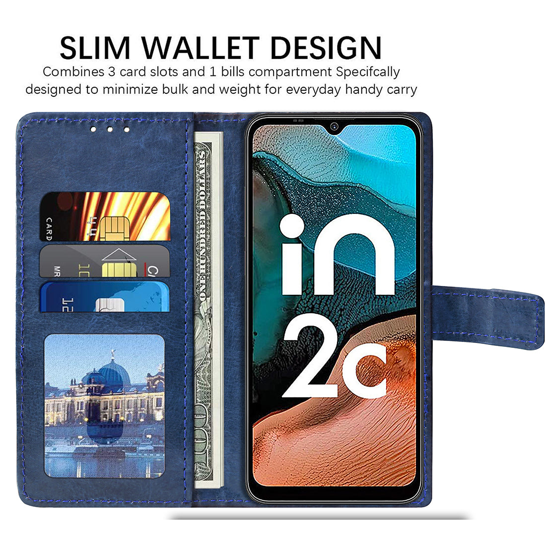 Premium Wallet Flip Cover for Micromax IN 2C 4G