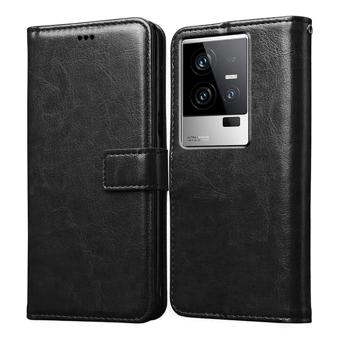 Casotec Flip Cover Back Case For Iqoo 11 5g Premium Leather Finish 