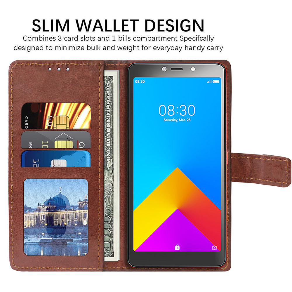 Premium Wallet Flip Cover for Itel A55 4G