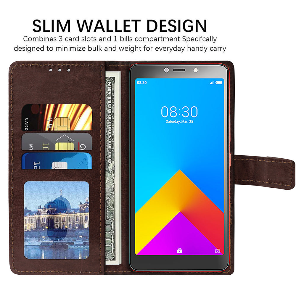 Premium Wallet Flip Cover for Itel A55 4G