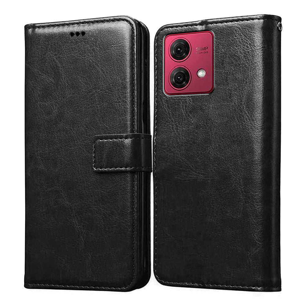Casotec Flip Cover Back Case for Motorola Moto G84 5G, Premium Leather  Finish, Inbuilt Pockets & Stand