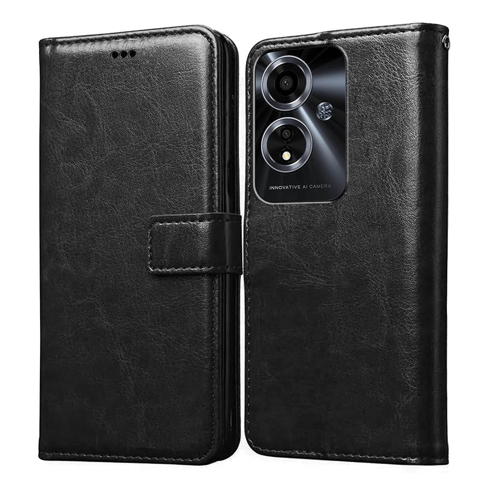 Gukas Flip PU Pelle Case Wallet Cover Custodia Caso Guscio Protettiva Skin per NUU A5L 5.5 (Nero