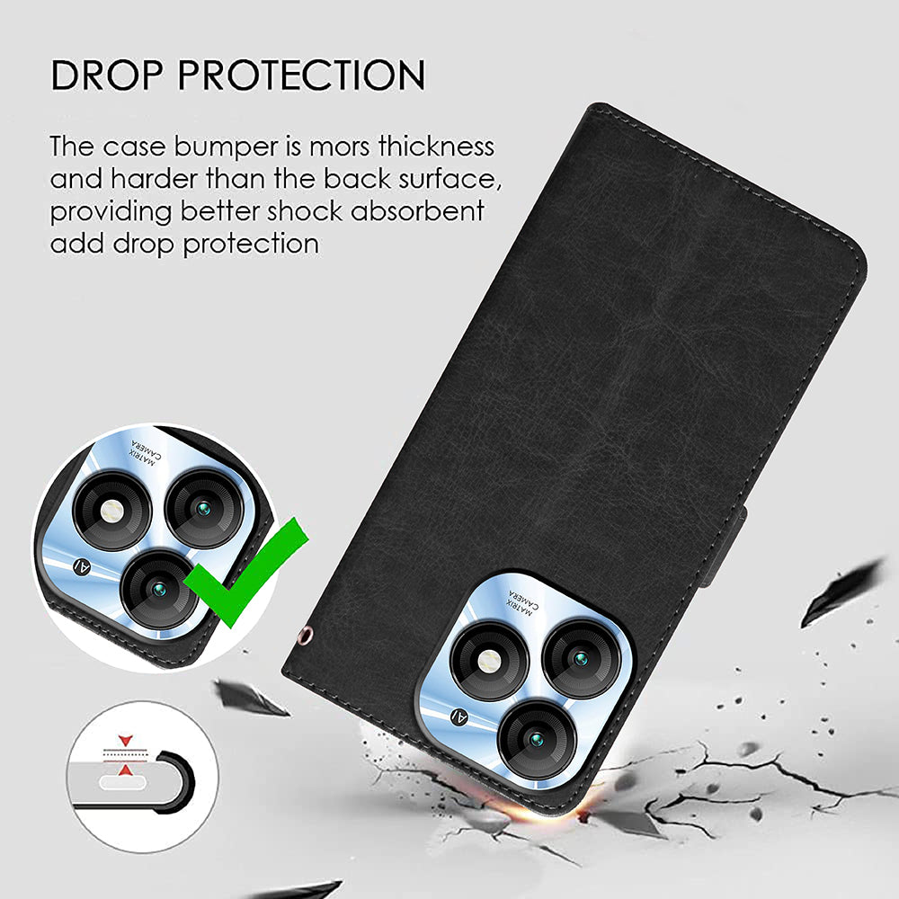 Premium Wallet Flip Cover for Itel A70 4G