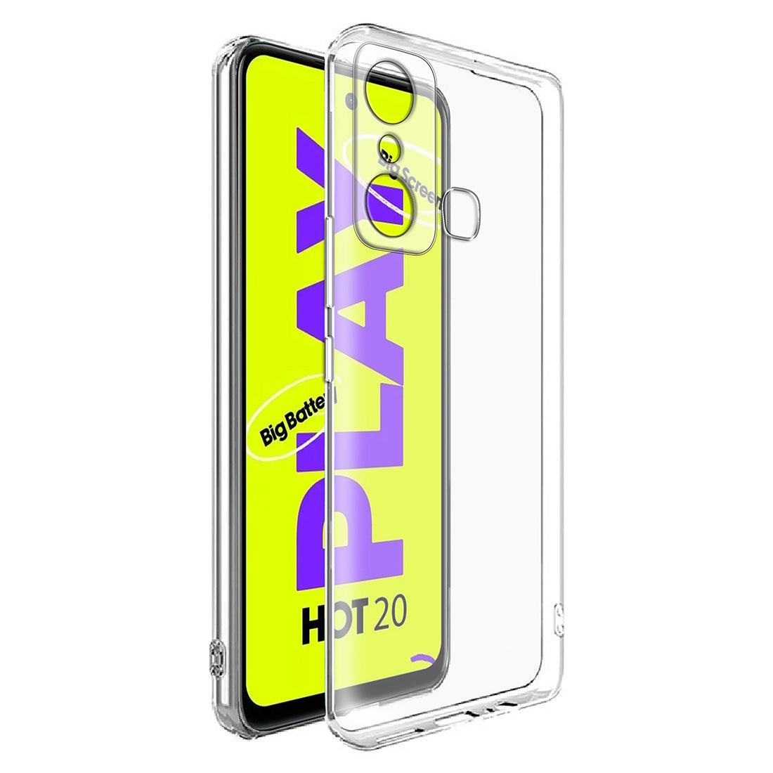 Casotec Soft TPU Back Case Cover for Infinix Hot 20 Play 4G Clear