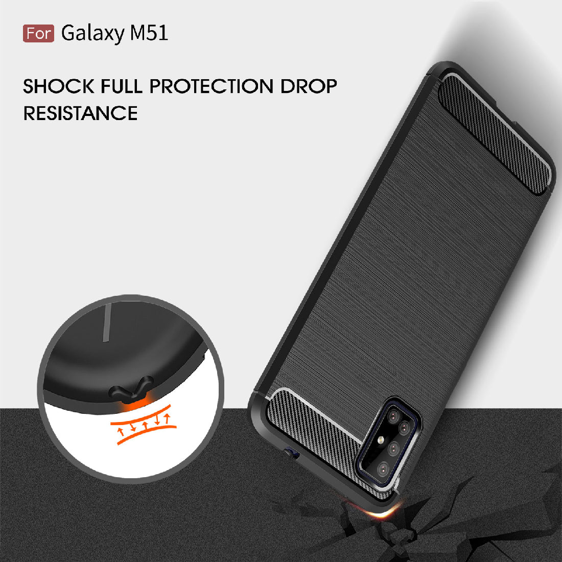 Carbon Fiber Case for Samsung Galaxy M51 4G
