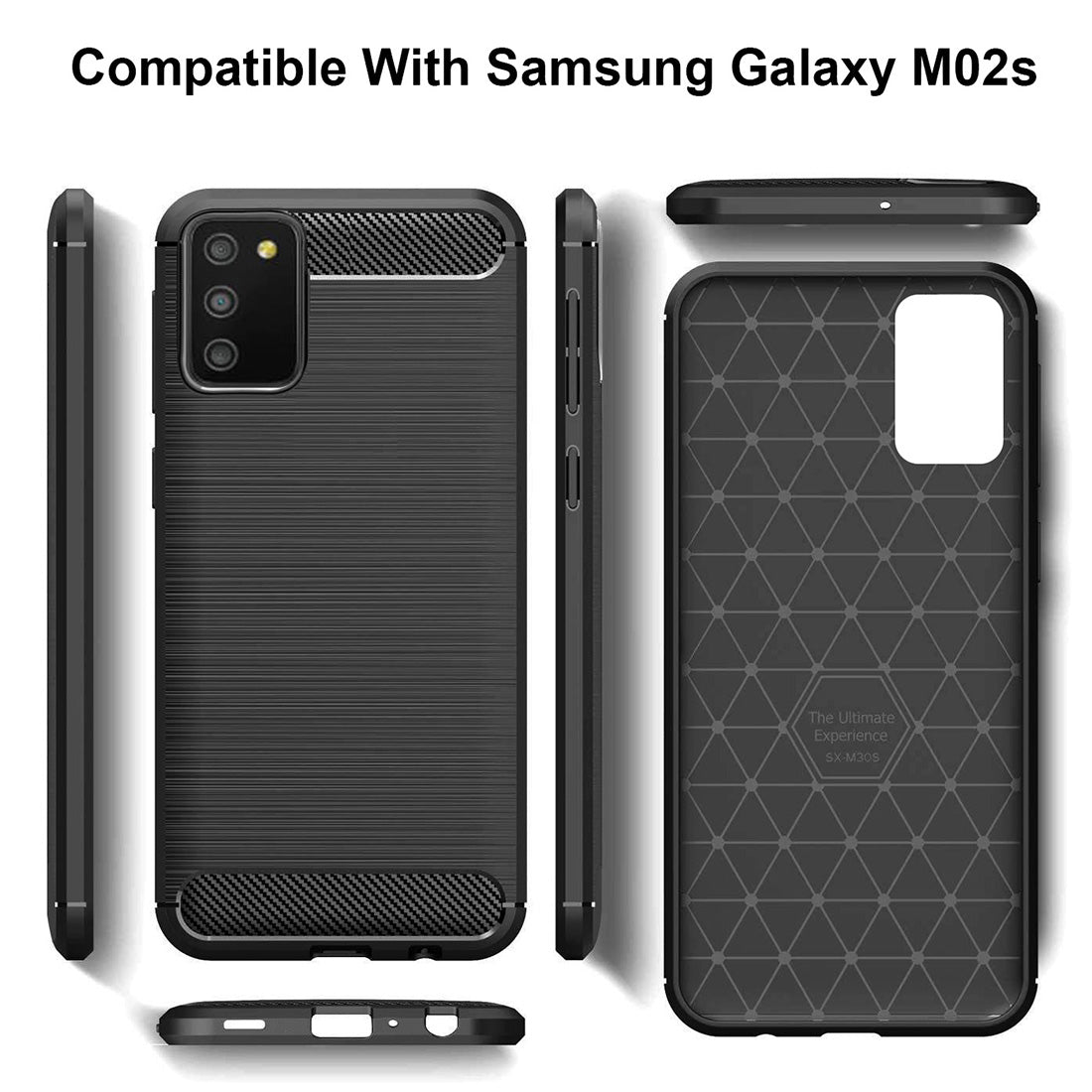 Carbon Fiber Case for Samsung Galaxy M02s / F02s