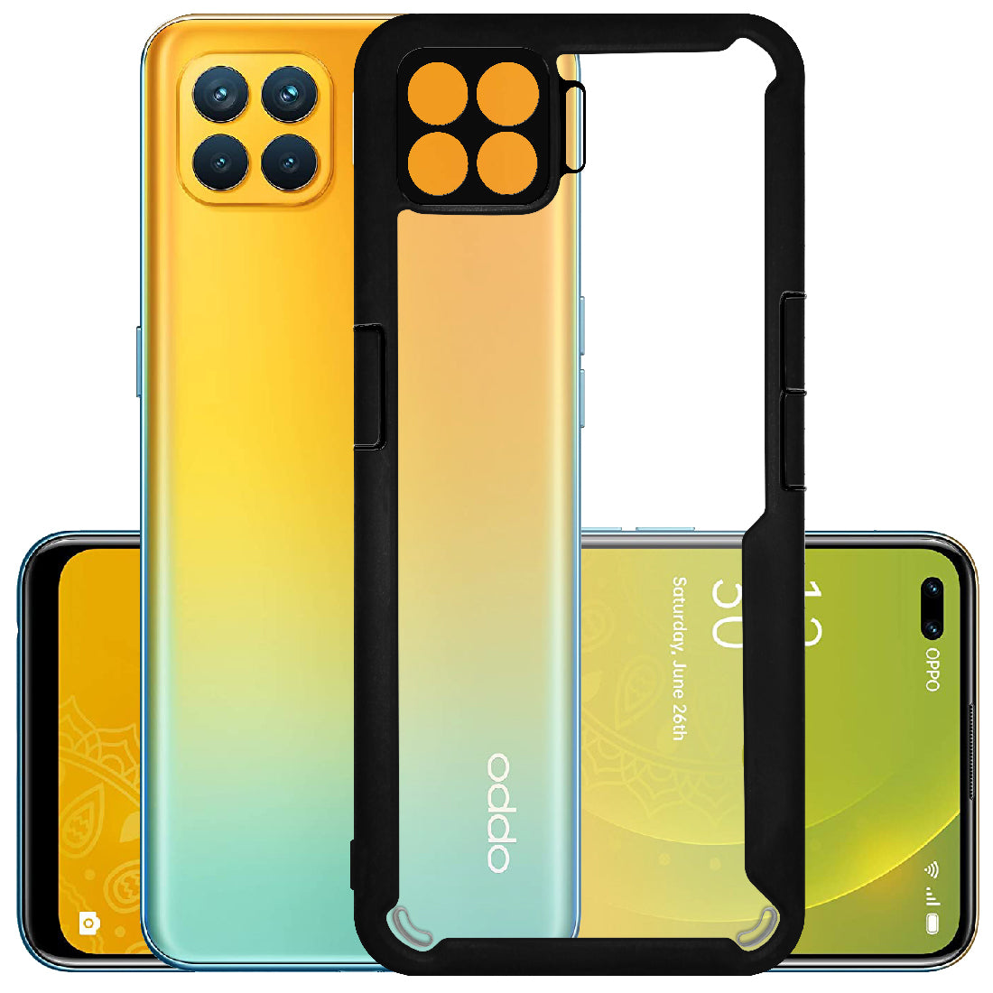 Shockproof Hybrid Cover for Oppo F17 Pro / Oppo A93