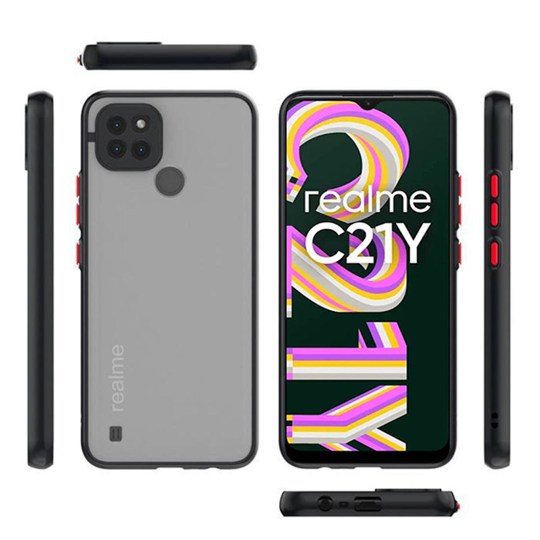Smoke Back Case Cover for Realme C21Y