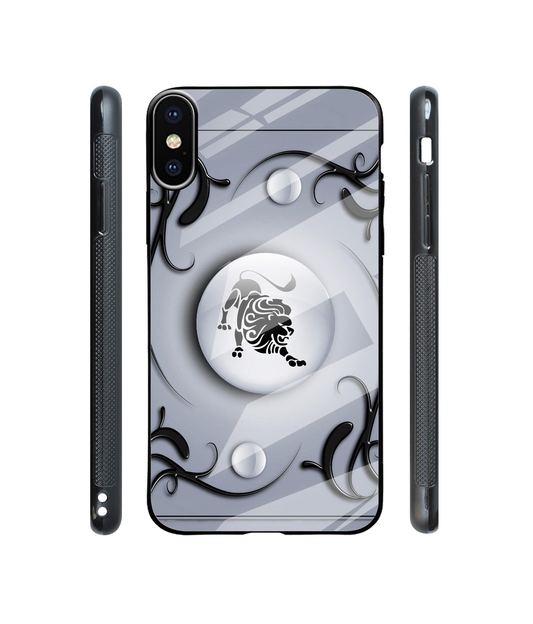 Leo Designer Printed Glass Cover for Apple iPhone X / Xs