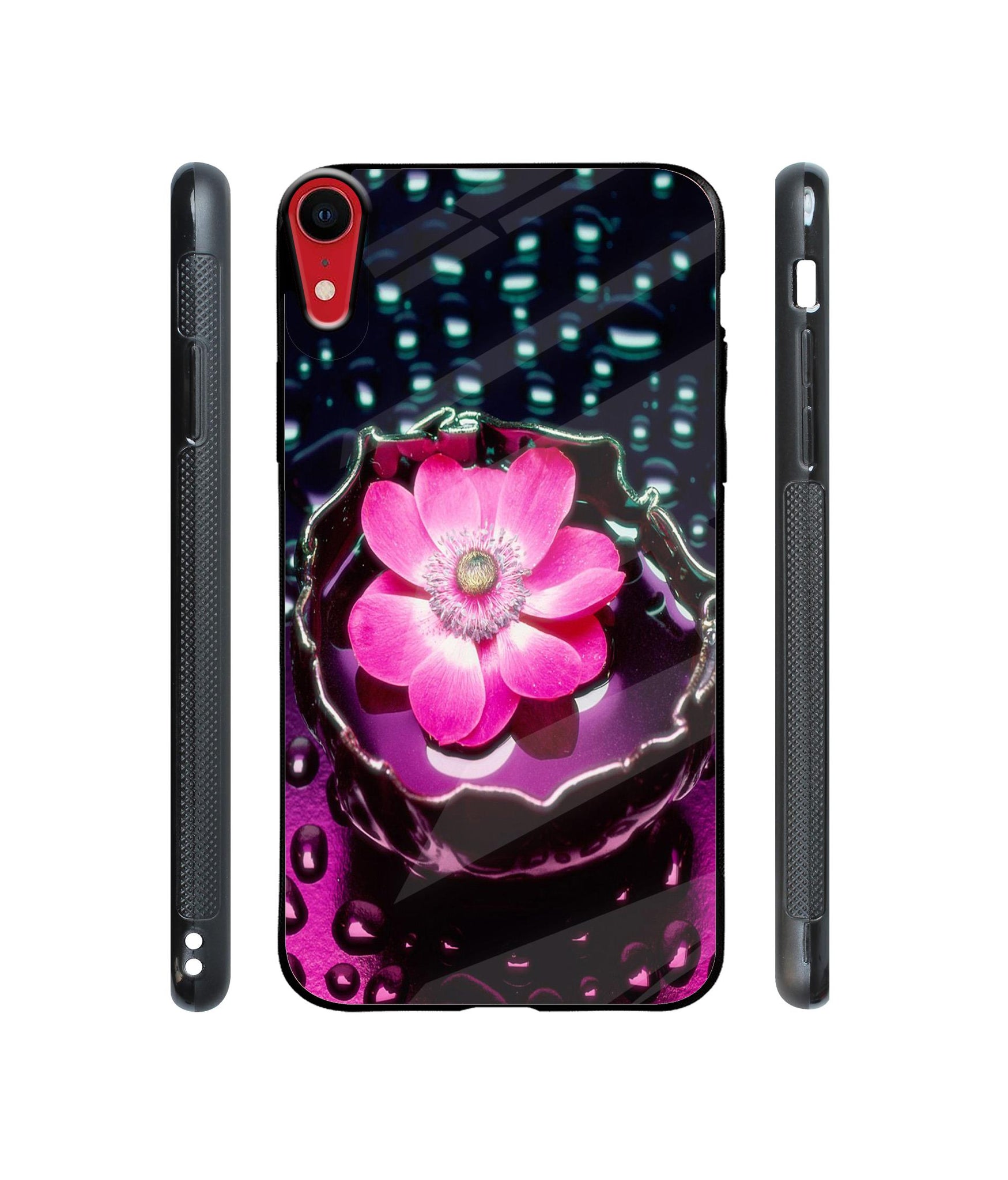 Flower in Water Designer Printed Glass Cover for Apple iPhone XR