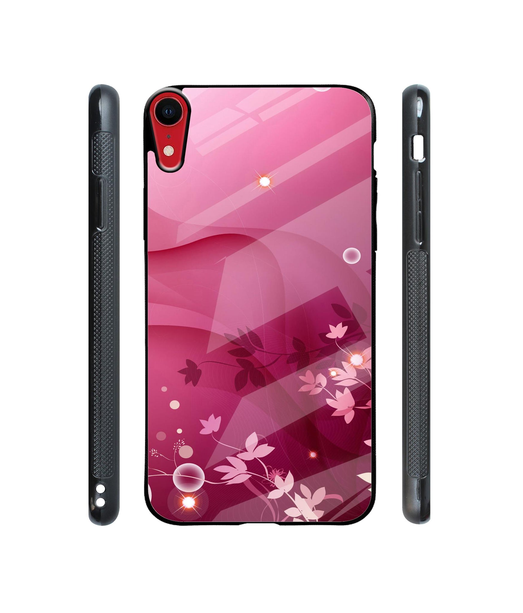 Pink Abstract Designer Printed Glass Cover for Apple iPhone XR