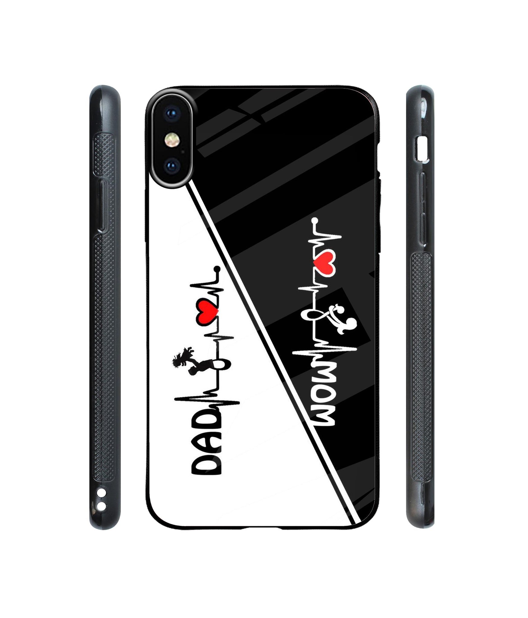 Mom and Dad Lover Designer Printed Glass Cover for Apple iPhone XS Max