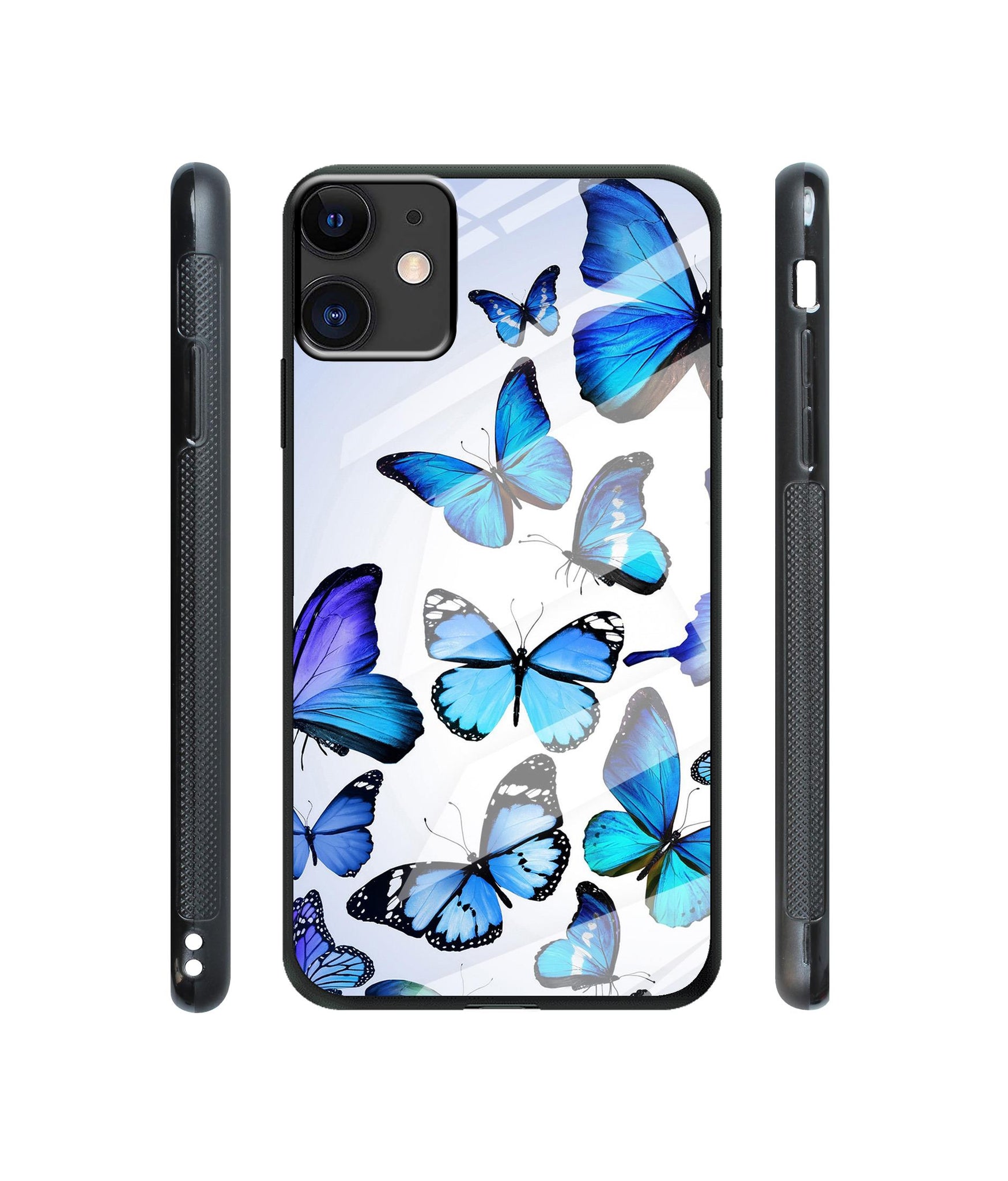 Colorful Butterfly Designer Printed Glass Cover for Apple iPhone 11