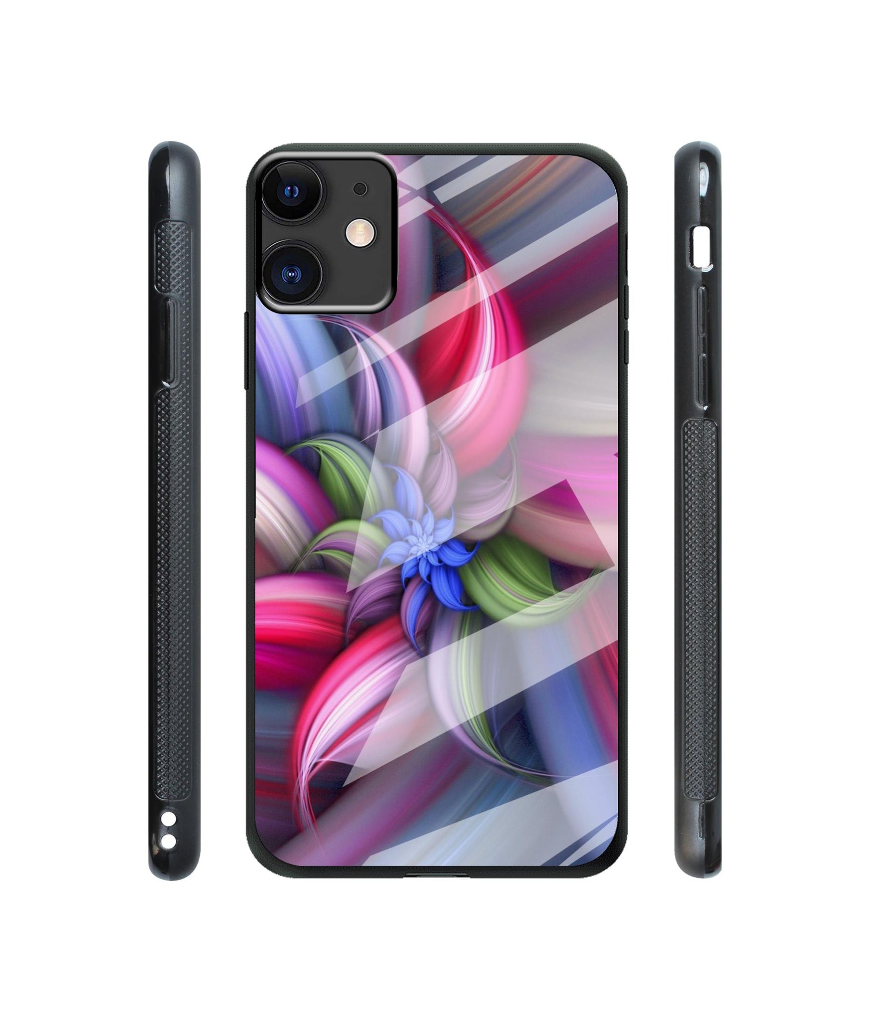 Colorful Flower Designer Printed Glass Cover for Apple iPhone 11