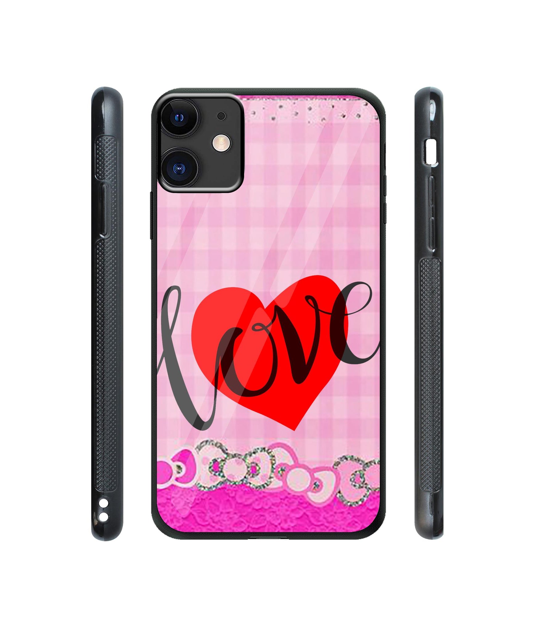 Love Print On Cloth Designer Printed Glass Cover for Apple iPhone 11