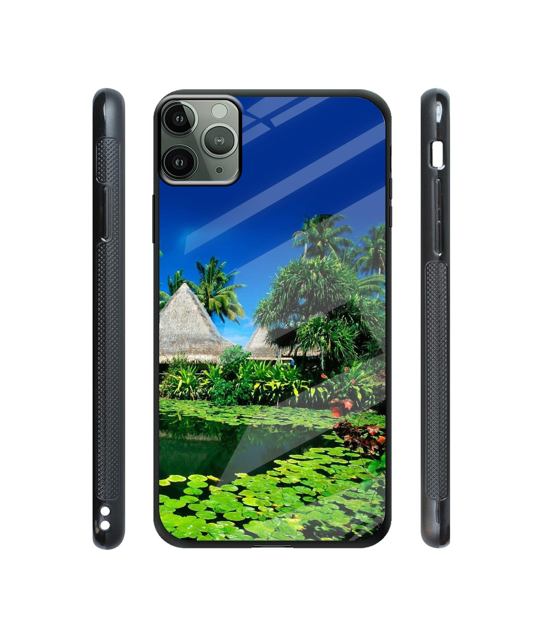 Tropics Water Designer Printed Glass Cover for Apple iPhone 11 Pro