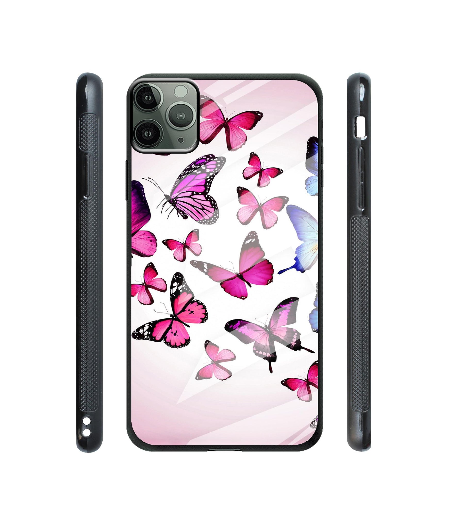 Flying Butterfly Colorful Designer Printed Glass Cover for Apple iPhone 11 Pro Max
